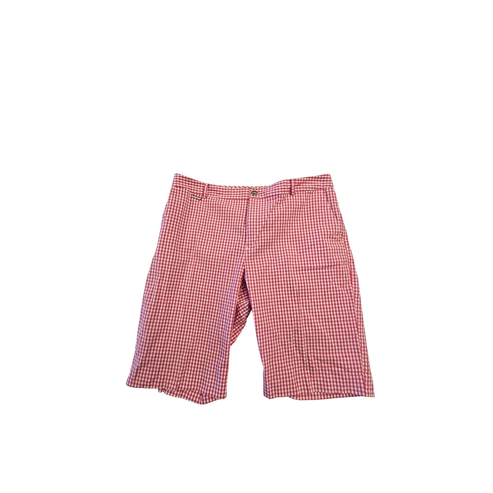 Lauren Active Ralph Lauren Red White Gingham Shorts Womens 14 Cotton Stretch
